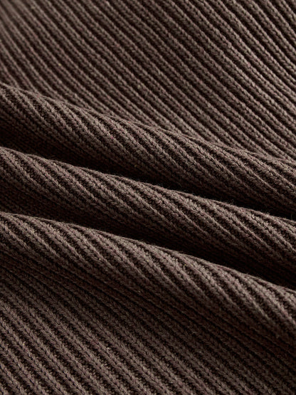 Robe en Tricot à Ourlet Volanté