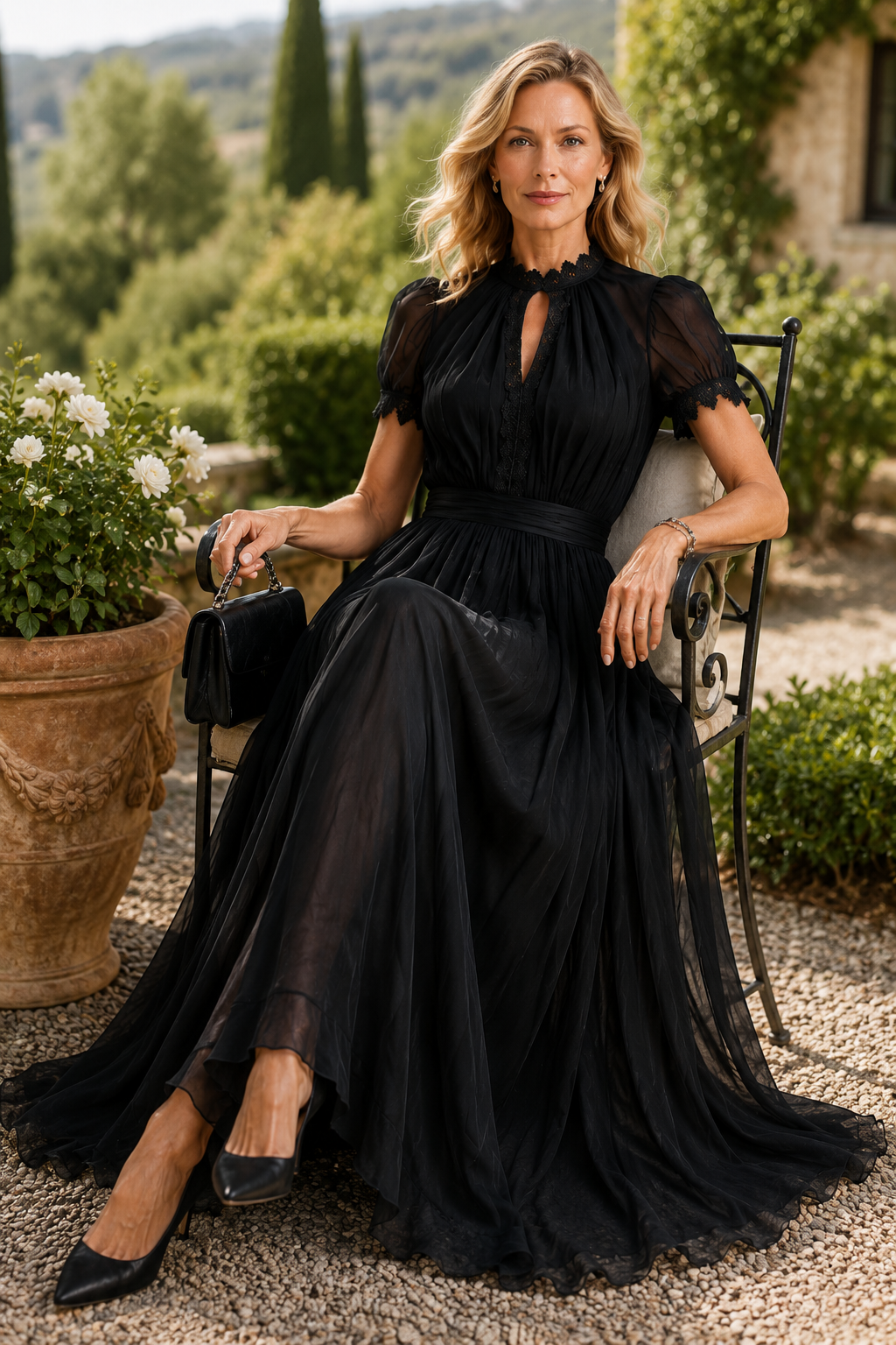 Robe Longue en Chiffon