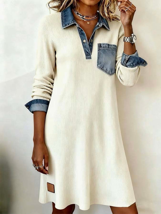Robe en Jean Patchwork