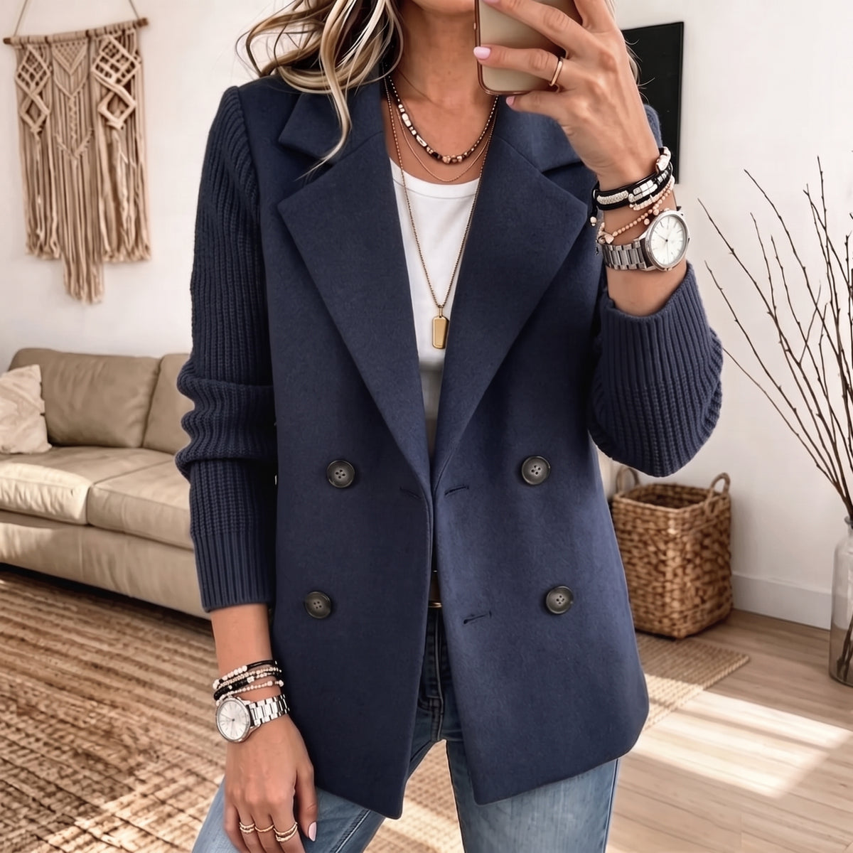 BLAZER CHIC EN MAILLE DOUCE