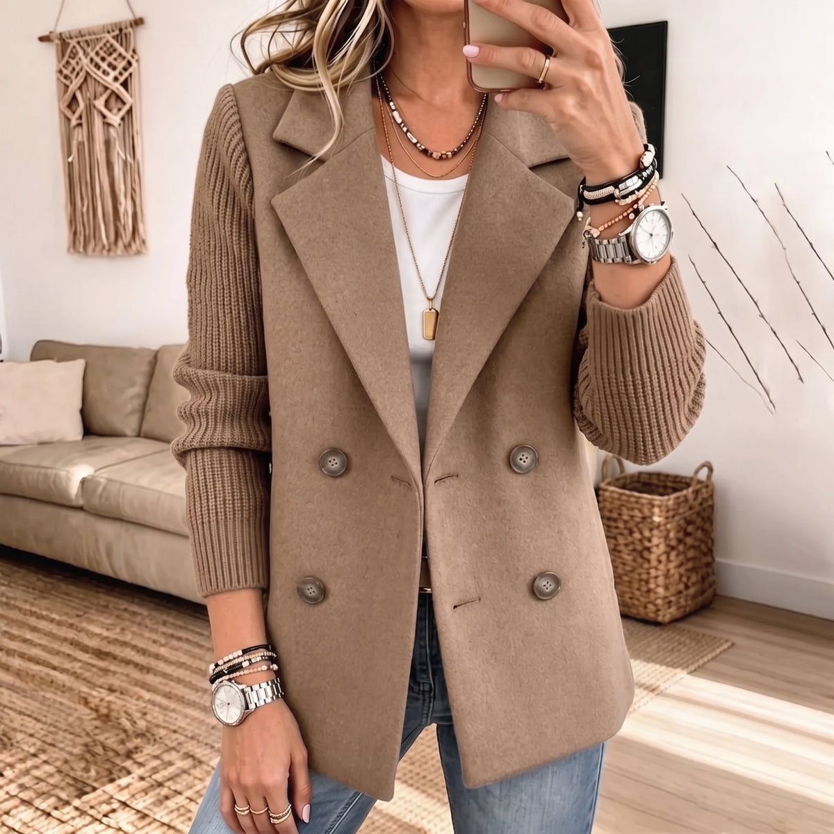 BLAZER CHIC EN MAILLE DOUCE