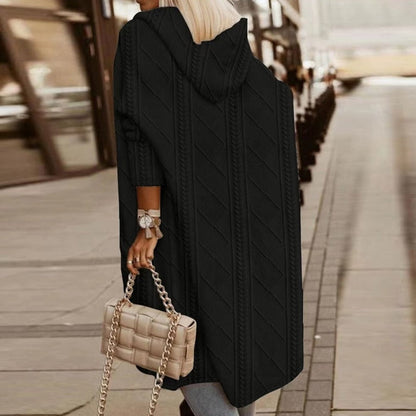 Gilet Tricoté à Capuche